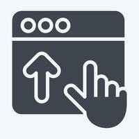 Icon Website. related to Button Download symbol. glyph style. simple design illustration vector