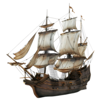 pirate navire sur transparent Contexte png