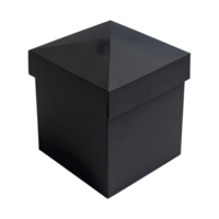 negro blanco caja en transparente antecedentes png