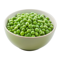 Green Peas in a Bowl on Transparent Background png