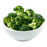 Broccoli in a Bowl on Transparent Background png