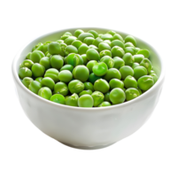 Green Peas in a Bowl on Transparent Background png