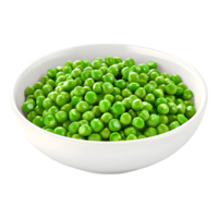 Green Peas in a Bowl on Transparent Background png