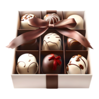 Chocolates in a Gift Box on Transparent Background png