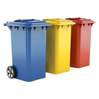 Garbage Cans in the City on Transparent Background png