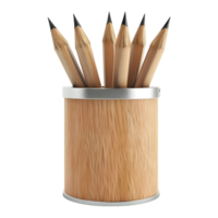 Different Kinds on Pencils in Jar on Transparent Background png