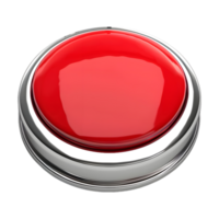 Red Button on Transparent Background png