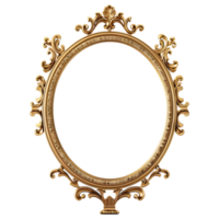 Luxury Golden Frame on Transparent Background png