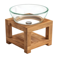 glas pot Aan houten tafel Aan transparant achtergrond png
