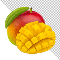 mango fruit geïsoleerd op witte achtergrond psd