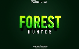 skog text effekt, font redigerbar, typografi, 3d text psd