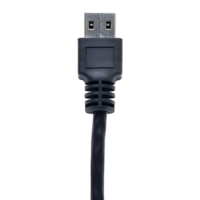 Black Data Cable on Transparent Background png