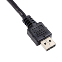 Black Data Cable on Transparent Background png