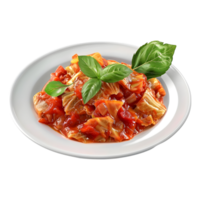 Vegan stuffed cabbage rolls in a Plate on Transparent Background png