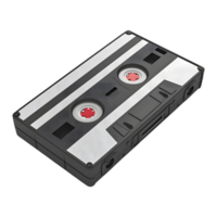 Retro Tape Audio Cassette on Transparent Background png