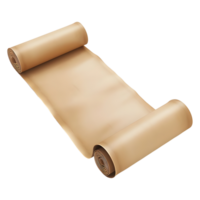 Ancient Old paper scroll on Transparent Background png