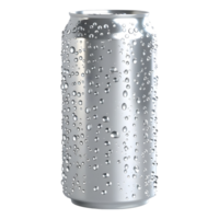 Silver Can on Transparent Background png