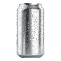 Silver Can on Transparent Background png