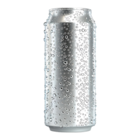 Silver Can on Transparent Background png