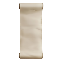 Ancient Old paper scroll on Transparent Background png