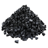 Black Coal Pieces on Transparent Background png