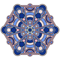 semplice colorato mandala modello png