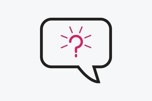 Question mark in speech bubble icon. logo Design Template vector