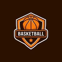 baloncesto logo Insignia modelo vector