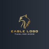 eagle logo design template illustration with creative idea vector