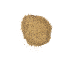 Minced black pepper pile transparent background top view png