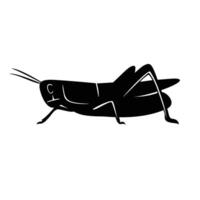 grasshopper silhouette design. jump insect sign and symbol. vector