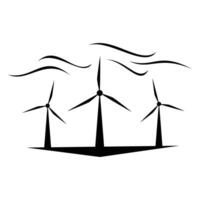 wind turbine icon design. Green renewable energy concept vector