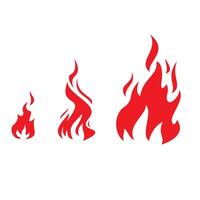 conjunto de fuego icono diseño. fuego firmar y símbolo. vector