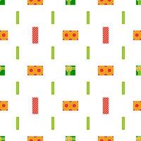 Minimalistic Pattern for Holiday Gifts. Patterned boxes on a white background. Surprise, present. Simple geometrical object. Festive event. Presentation of gifts. Wrapping. Color. illustration vector