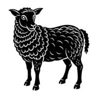 sheep. Pets. Farm. Domestic Animals. Doodle style. vector