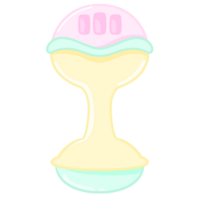 set baby toy rattle illustration and cartoon style pastel baby toy isolated png