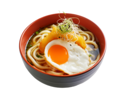 Special ramen topped with delicious katsu pieces png