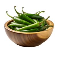 green chili pepper isolated on a transparent background png