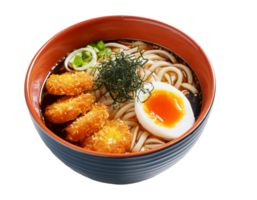 Special Japanese ramen dish with delicious toppings png