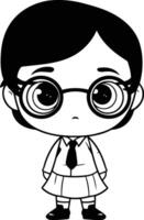 cute boy with glasses cartoon illustration graphic design illustration graphic design vector