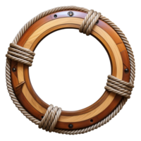 circle wooden board frame with empty space in the middle png