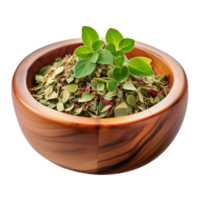 wooden bowl filled with fresh parsley leaves png