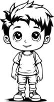 illustration of Cute little boy. Cartoon style. Isolated on white background. vector