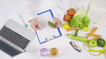 expert- dietist och diet program. video