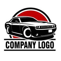 muscle car company logo template vector