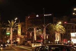 christmas night in alicante, spain photo