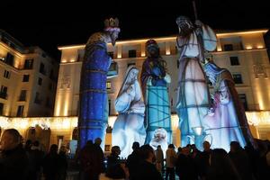 christmas night in alicante, spain photo