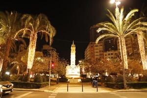 christmas night in alicante, spain photo