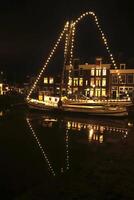 harlingen a city by the sea, a fishing village during christmas time photo