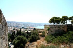 castle in rethymnon, crete, greece photo